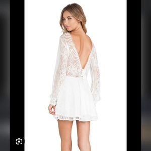 For love and lemons lolo lace open back dress